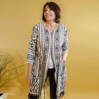 Bali Collection - 100% Cotton Zipped Jacket (Size L) - White