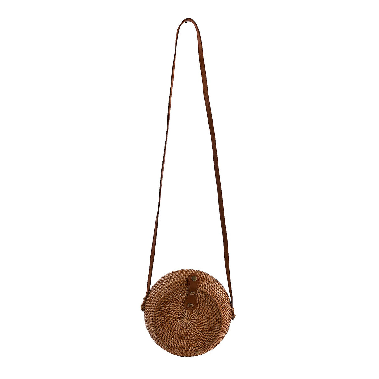Bali Collection Handcrafted Rattan Shoulder Bag with Strap - Brown 6081158 0