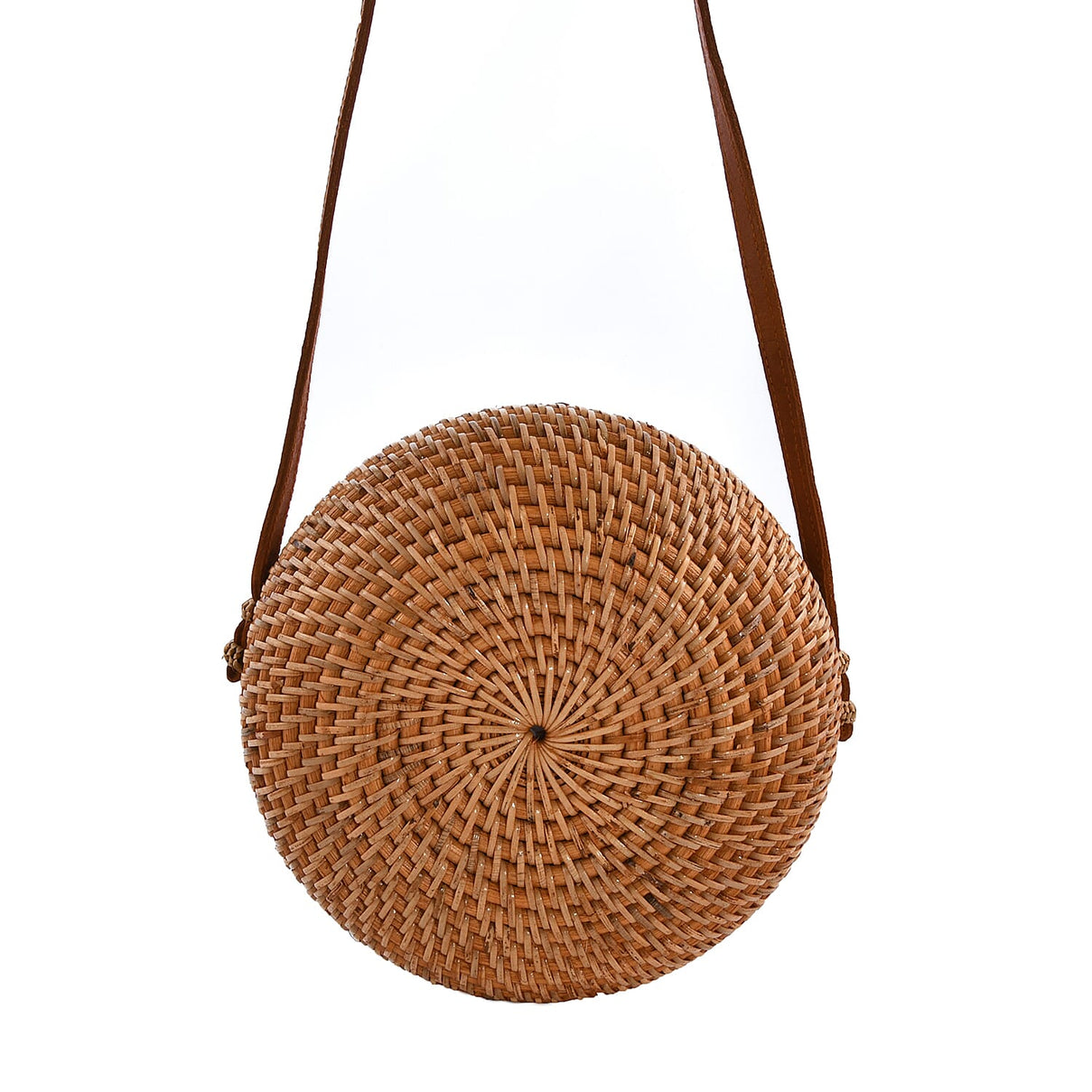 Bali Collection Handcrafted Rattan Shoulder Bag with Strap - Brown 6081158 3