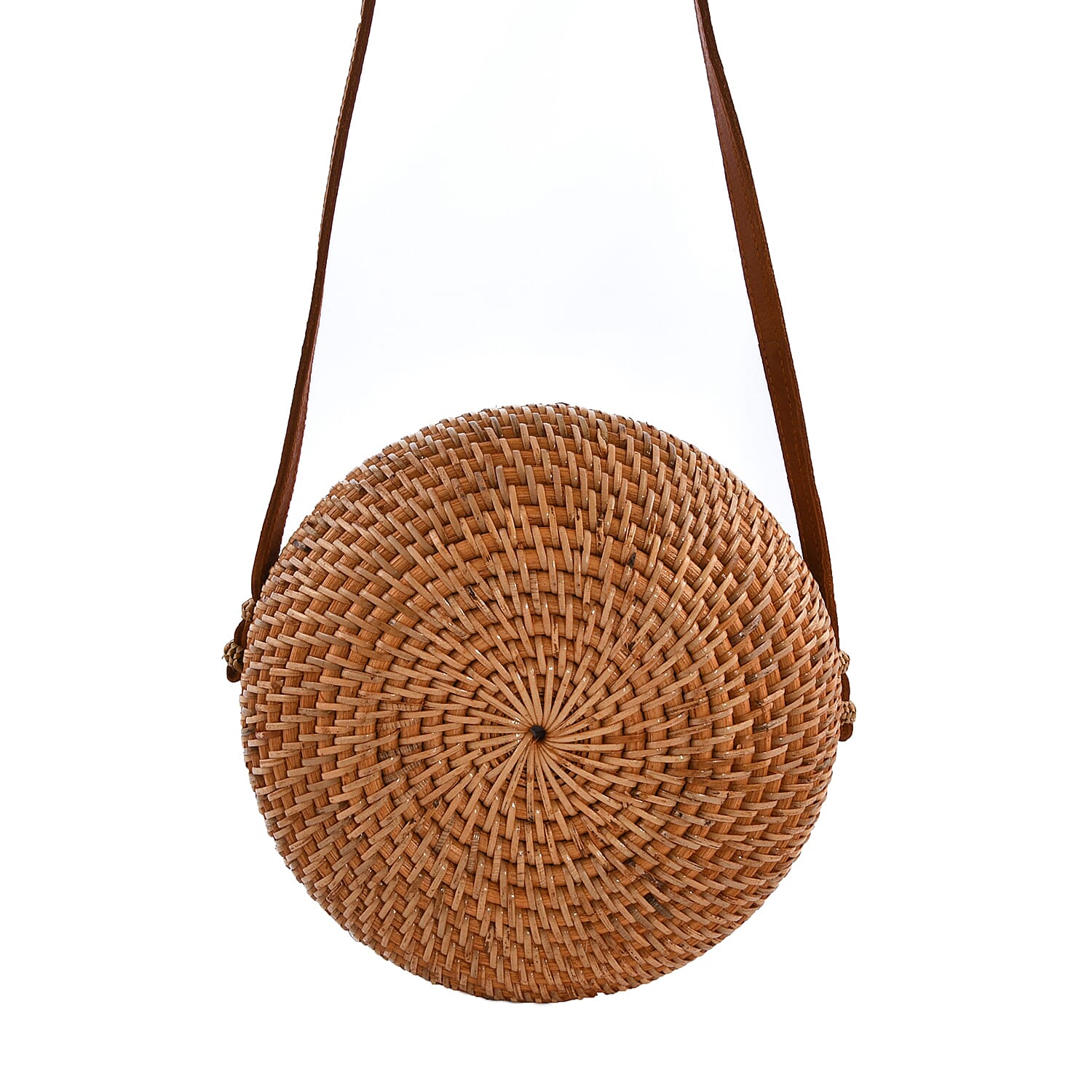 Bali Collection Handcrafted Rattan Shoulder Bag with Strap - Brown 6081158 3