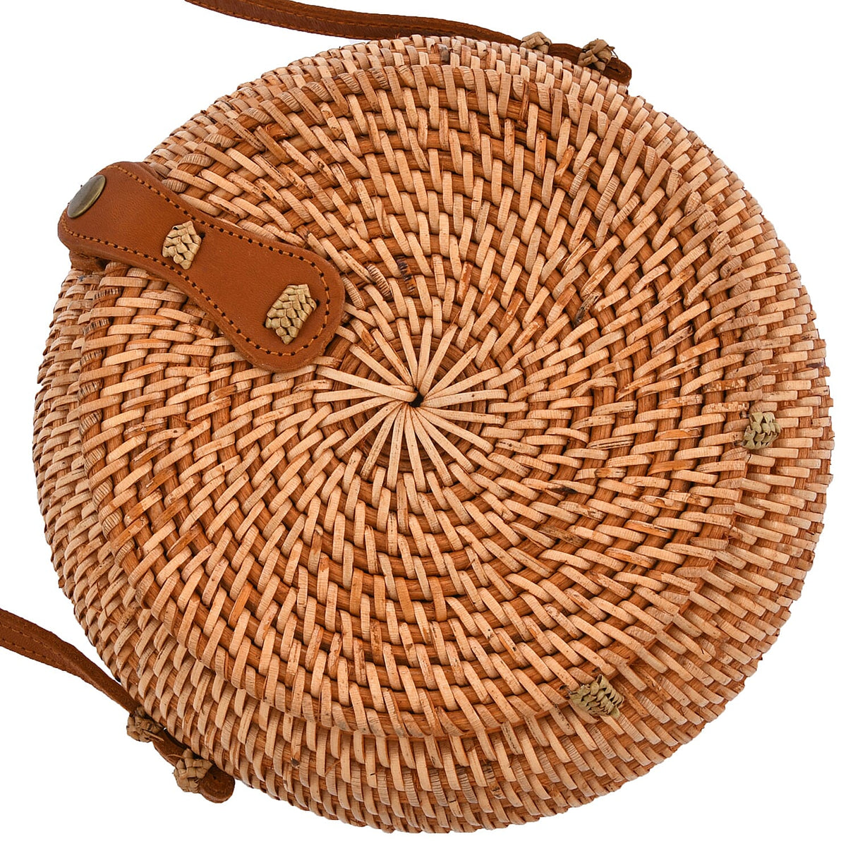 Bali Collection Handcrafted Rattan Shoulder Bag with Strap - Brown 6081158 4
