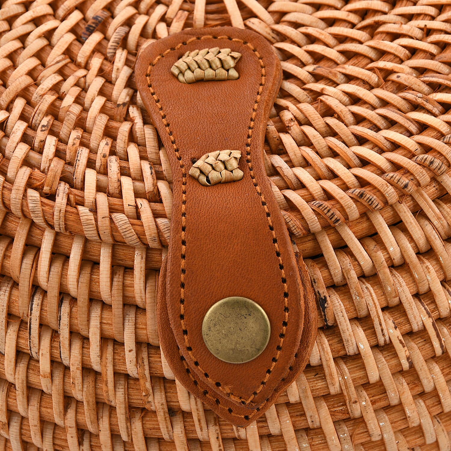 Bali Collection Handcrafted Rattan Shoulder Bag with Strap - Brown 6081158 6