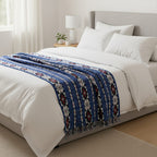 Bali Collection Tenun Throw in Animal Motif  (Size 116x240Cm) - Navy and Red