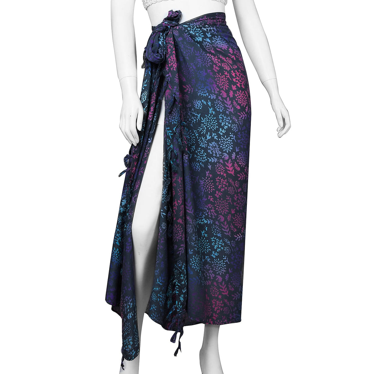 Bali Collection Printed Viscose Sarong - Black and Multi 6093419 0