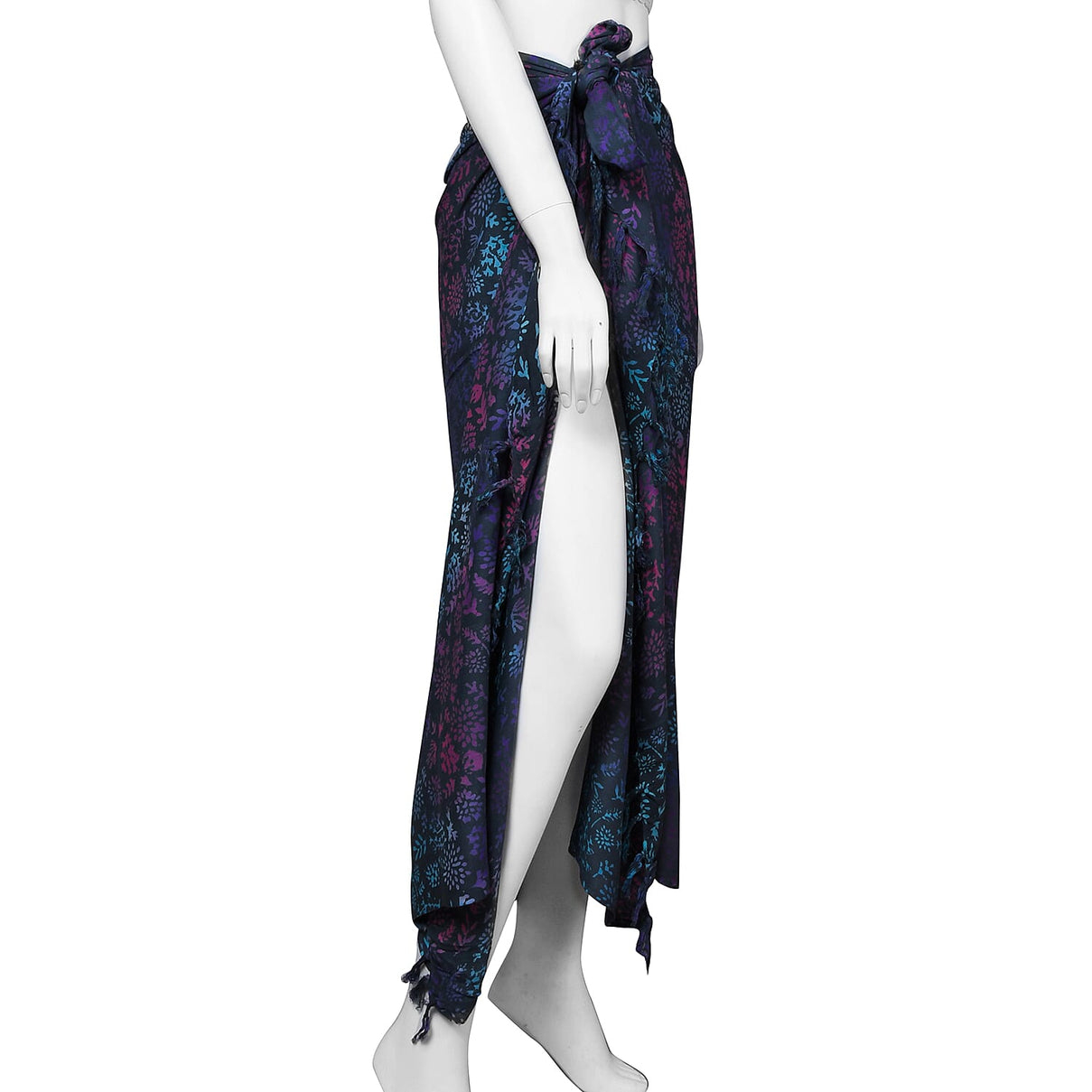 Bali Collection Printed Viscose Sarong - Black and Multi 6093419 1