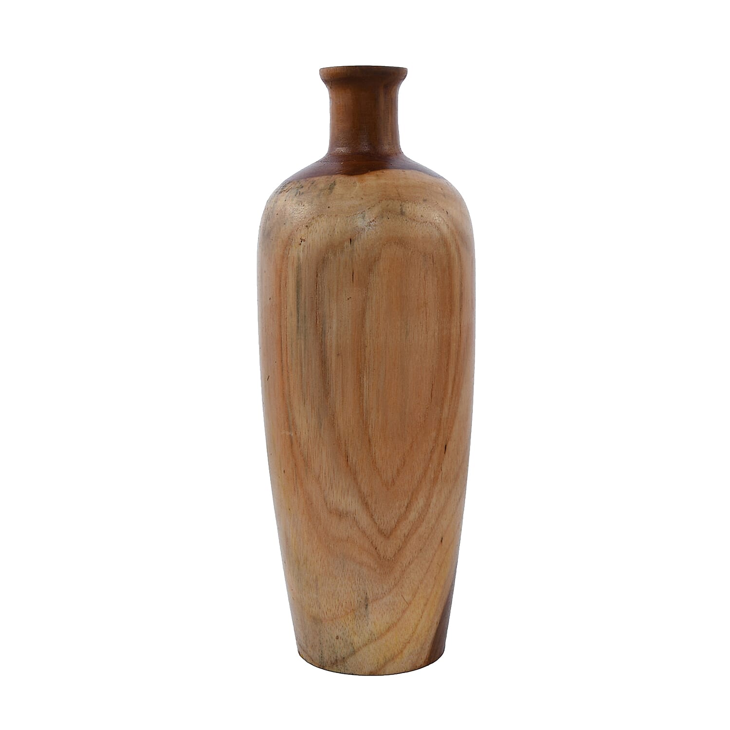 Bali Collection Set of 3 - Home Decorative Handcrafted Teak Wood Vase with Dried Flowers - Brown 4026708 0