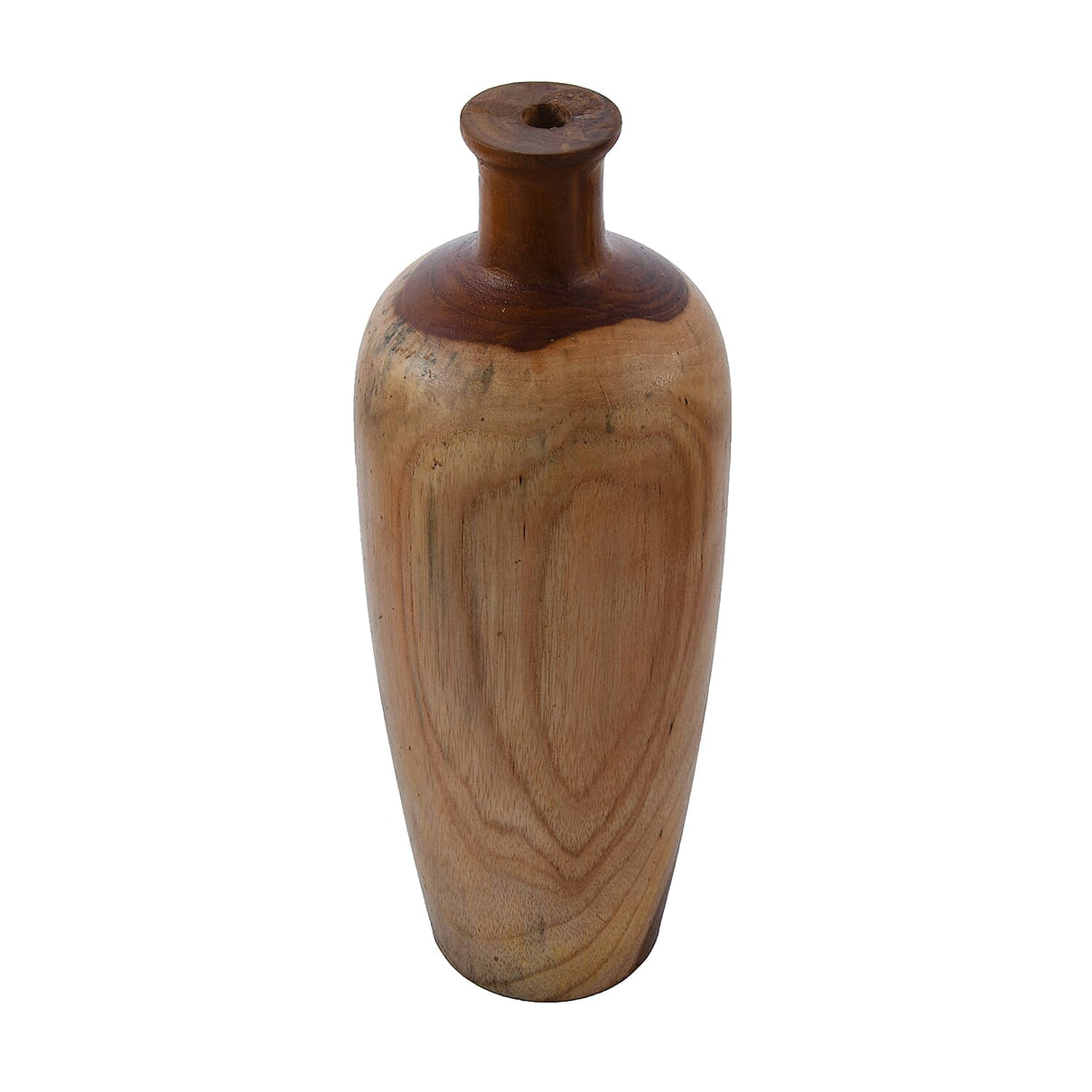 Bali Collection Set of 3 - Home Decorative Handcrafted Teak Wood Vase with Dried Flowers - Brown 4026708 1