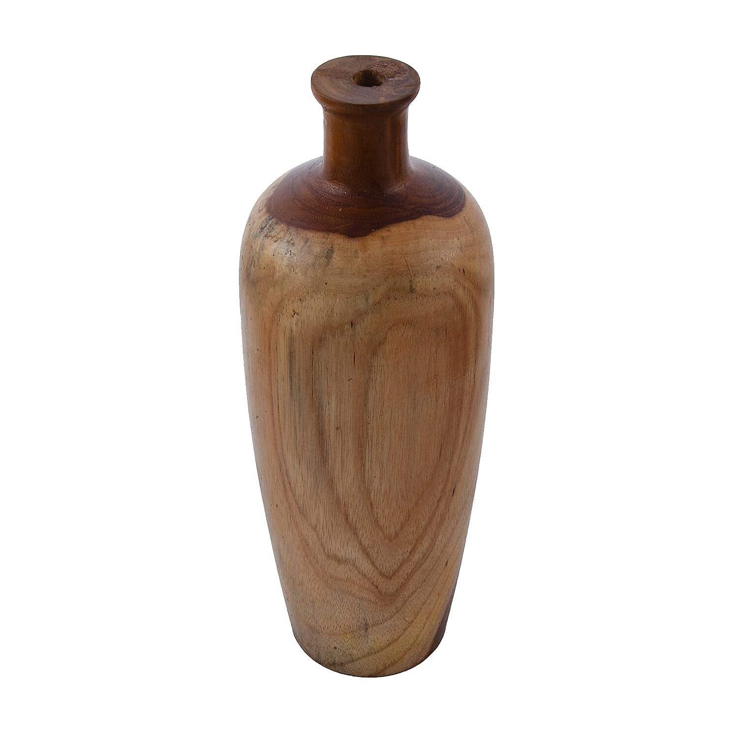 Bali Collection Set of 3 - Home Decorative Handcrafted Teak Wood Vase with Dried Flowers - Brown 4026708 1