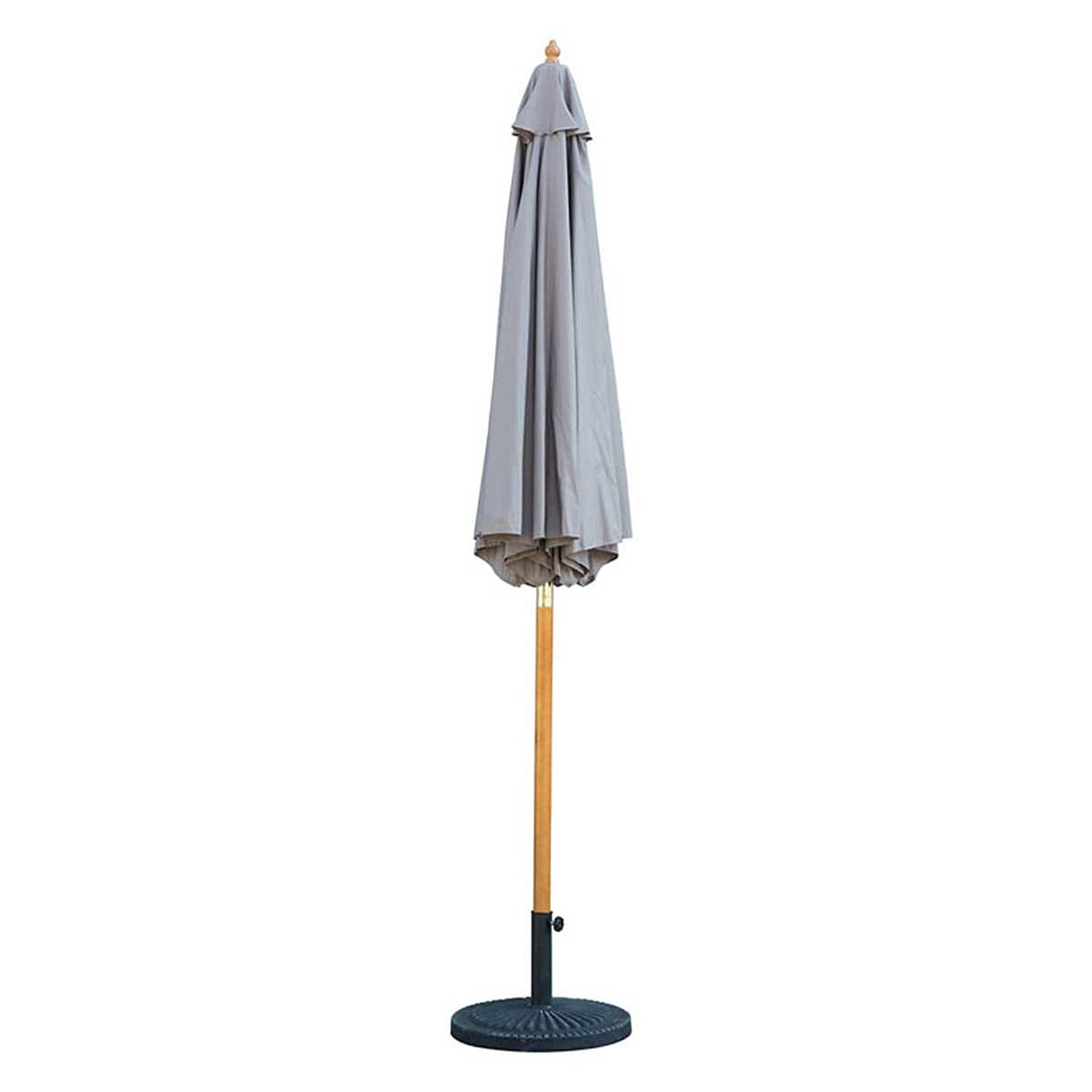 Bali Wooden Sunlight Resistance Parasol 2.85m - Taupe 7883904 1