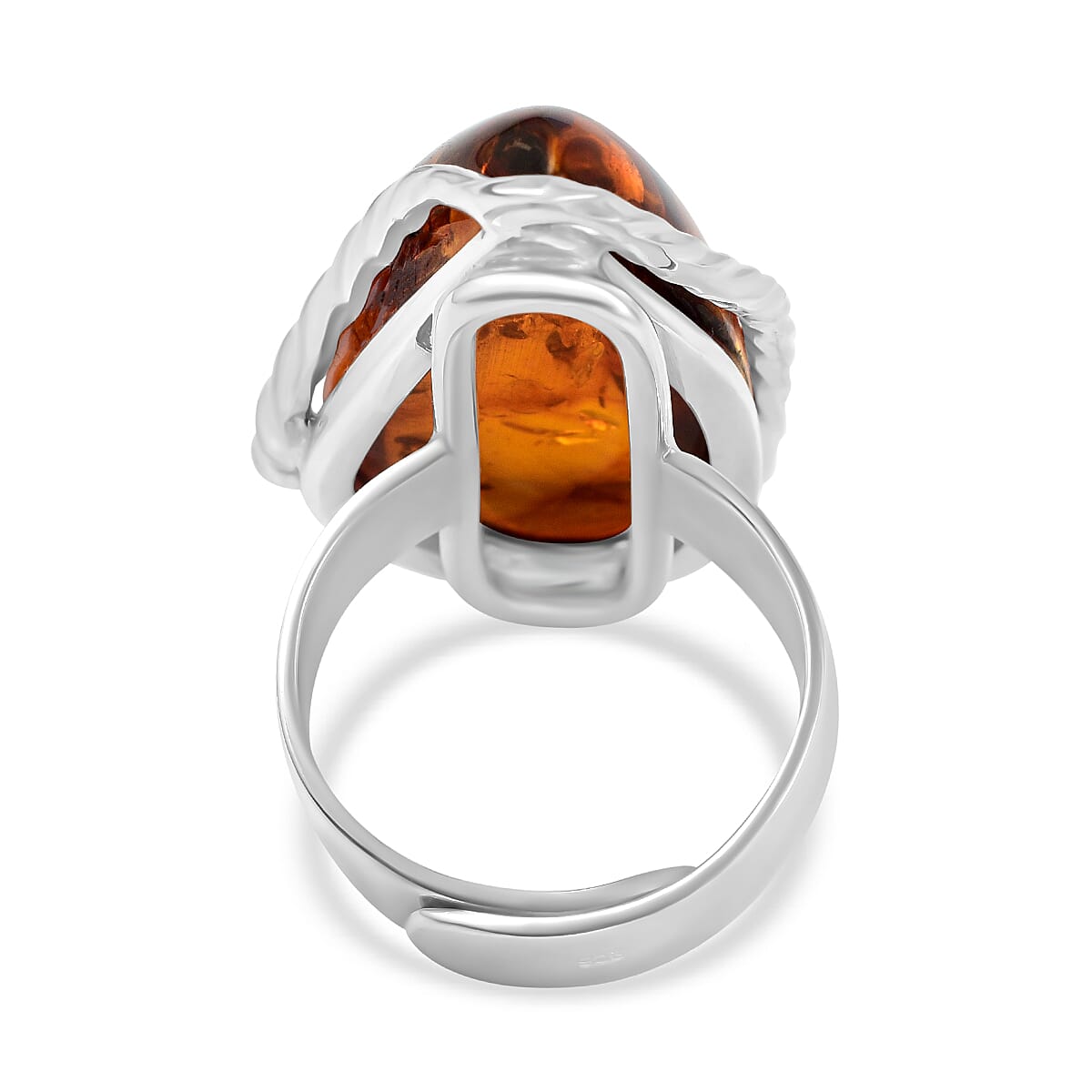 Baltic Amber Adjustable Ring in Sterling Silver 7748273 4
