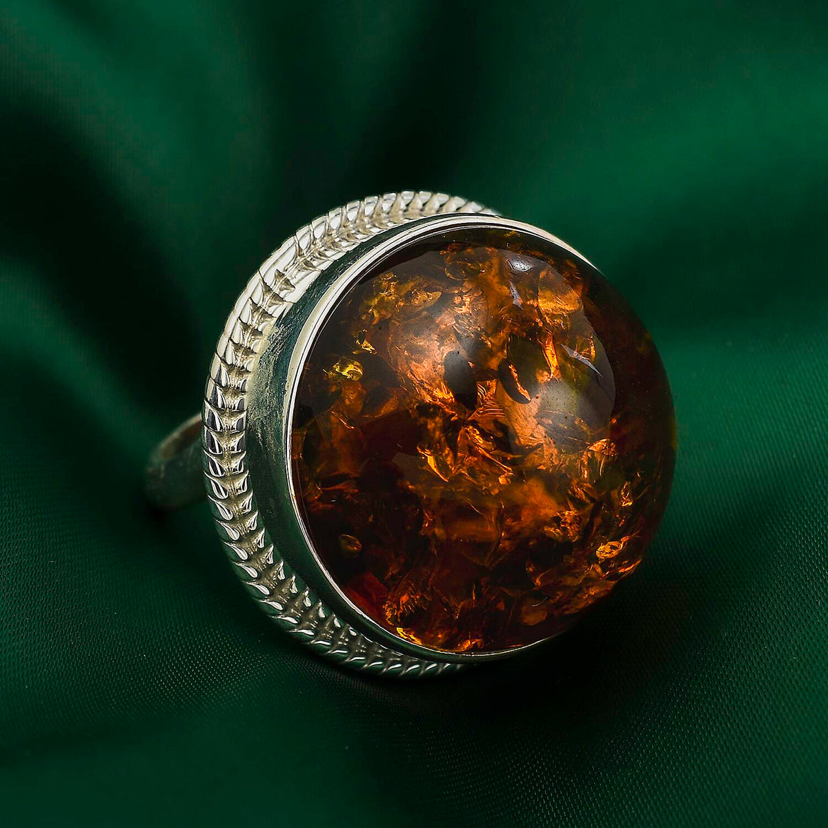 Baltic Amber Ring in Sterling Silver 7834676 1