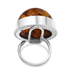Baltic Amber Ring in Sterling Silver