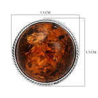 Baltic Amber Ring in Sterling Silver