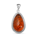 Tucson Special - Baltic Amber Solitaire Pendant in Sterling Silver, Silver Wt. 14.00 Gms