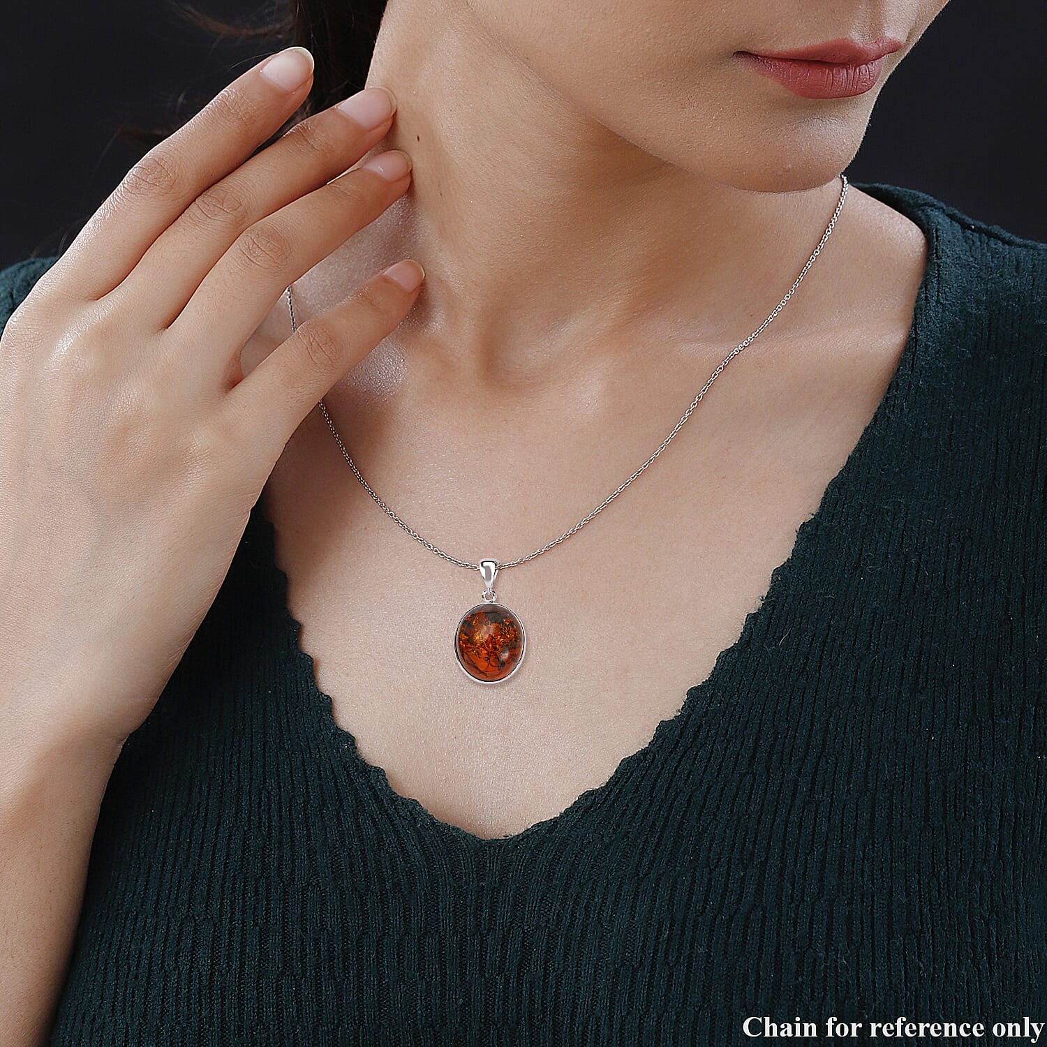 Tucson Special - Baltic Amber Solitaire Pendant in Sterling Silver Silver Wt 5.10 GM 7672876 1
