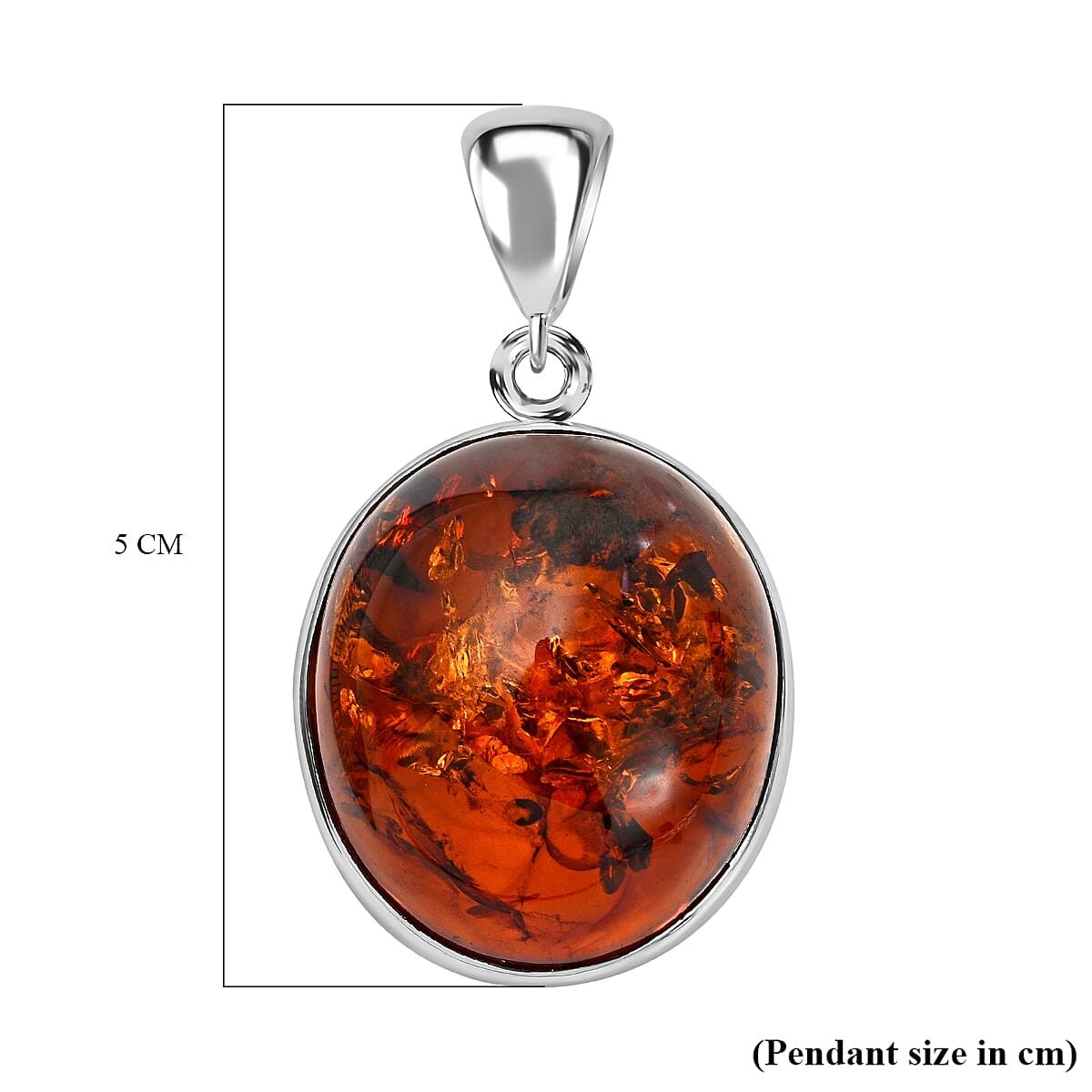 Tucson Special - Baltic Amber Solitaire Pendant in Sterling Silver Silver Wt 5.10 GM 7672876 4