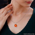 Tucson Special - Baltic Amber Solitaire Pendant in Sterling Silver, Silver Wt 8.00 Gms