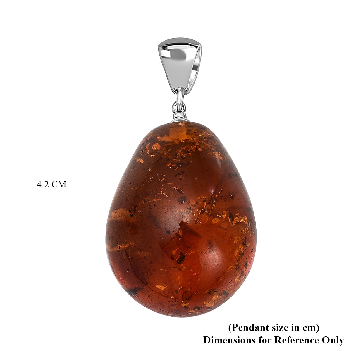 Baltic Amber Solitaire Pendant in Sterling Silver 7671501 4