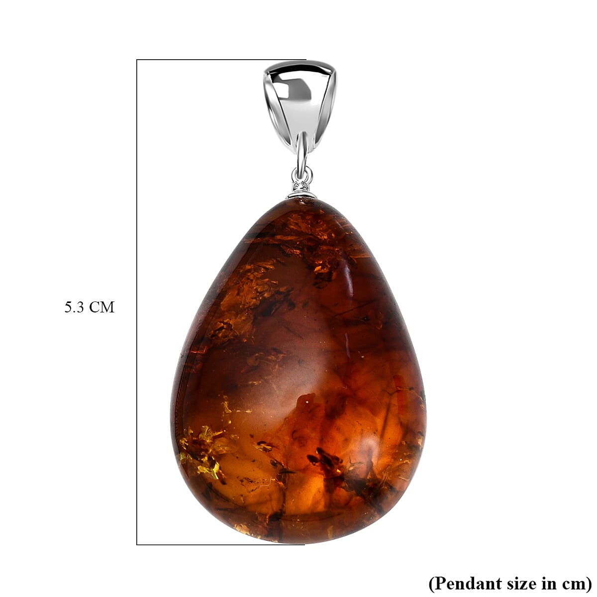 Tucson Special - Baltic Amber Solitaire Pendant in Sterling Silver 7672853 4