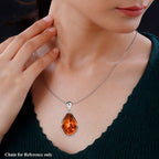 Tucson Special - Baltic Amber Solitaire Pendant in Sterling Silver