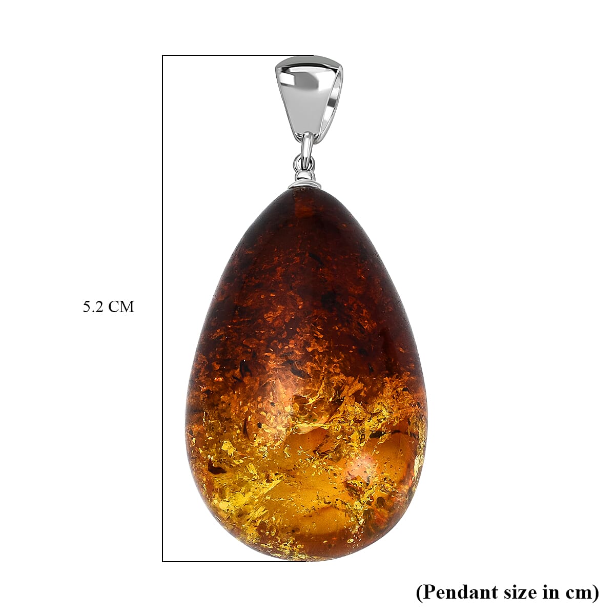 Tucson Special - Natural Baltic Amber Solitaire Pendant in Sterling Silver 7672997 4