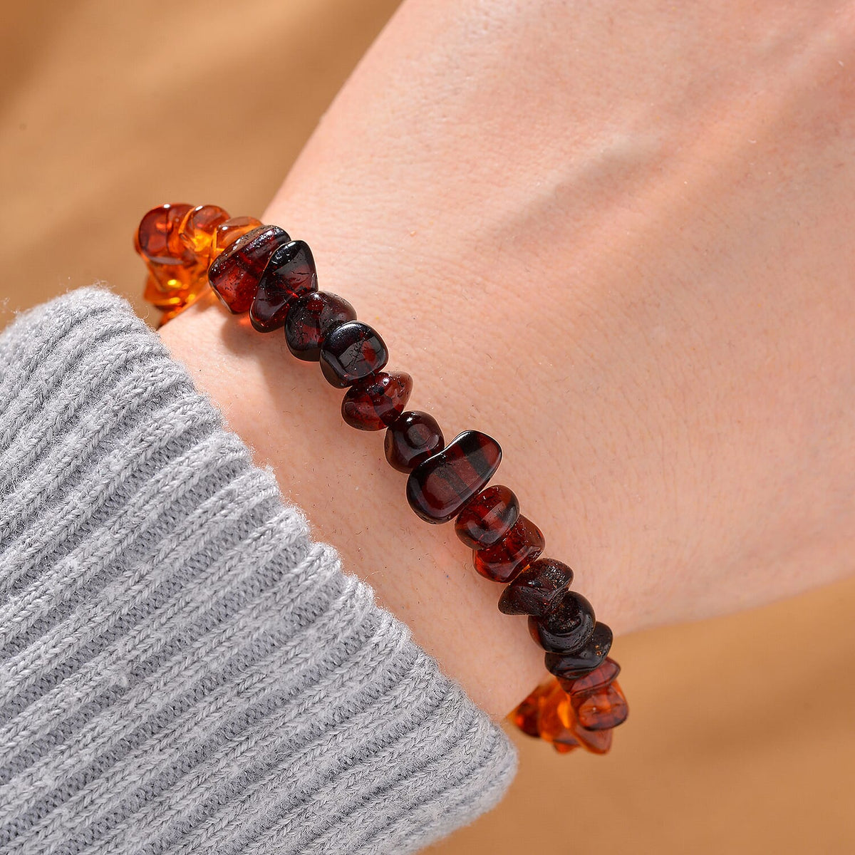 Tucson Find - Baltic Amber Bracelet (Size 7.5 Stretchable) 22.00 Ct. 8120964 5