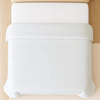 100% Bamboo Bedding Set - Duvet Cover, Fitted Sheet & 2 Pillowcases (Size Double) - White