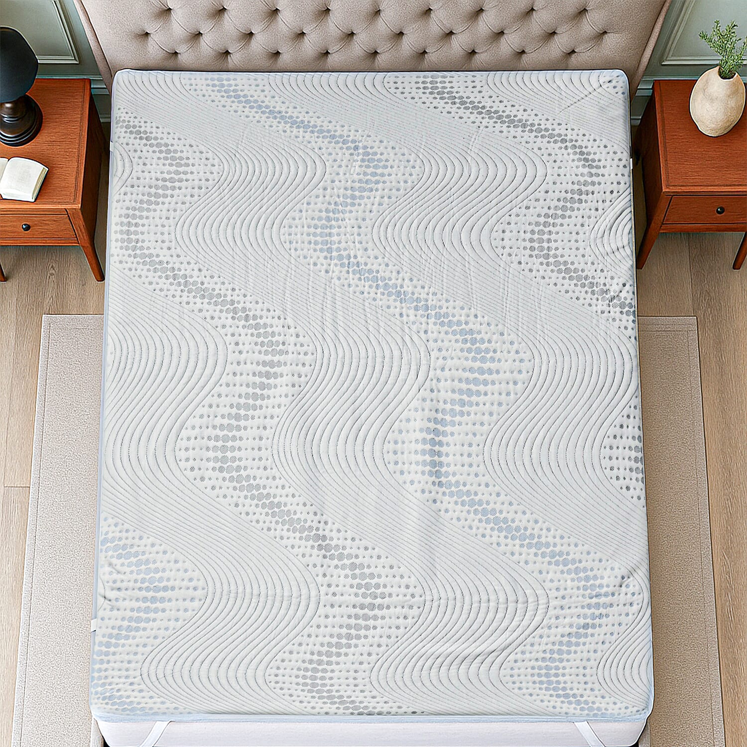 Bamboo Cooling Memory Foam Mattress Topper (Size Double) 7839253 2