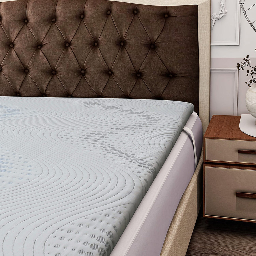 Bamboo Cooling Memory Foam Mattress Topper (Size Double)