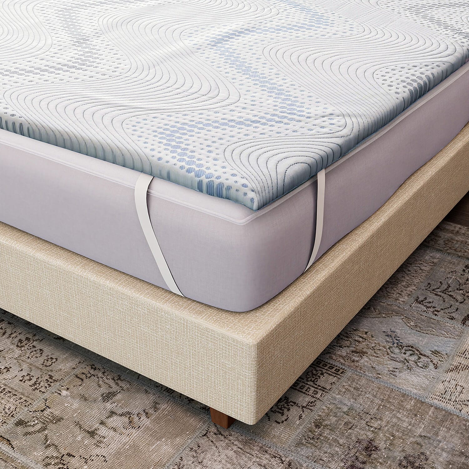 Bamboo Cooling Memory Foam Mattress Topper (Size Double) 7839253 5