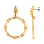 Bamboo Earrings with Push Back