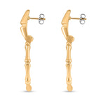 Bamboo Earrings with Push Back