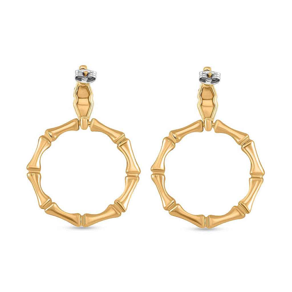 Bamboo Earrings with Push Back