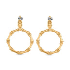 Bamboo Earrings with Push Back