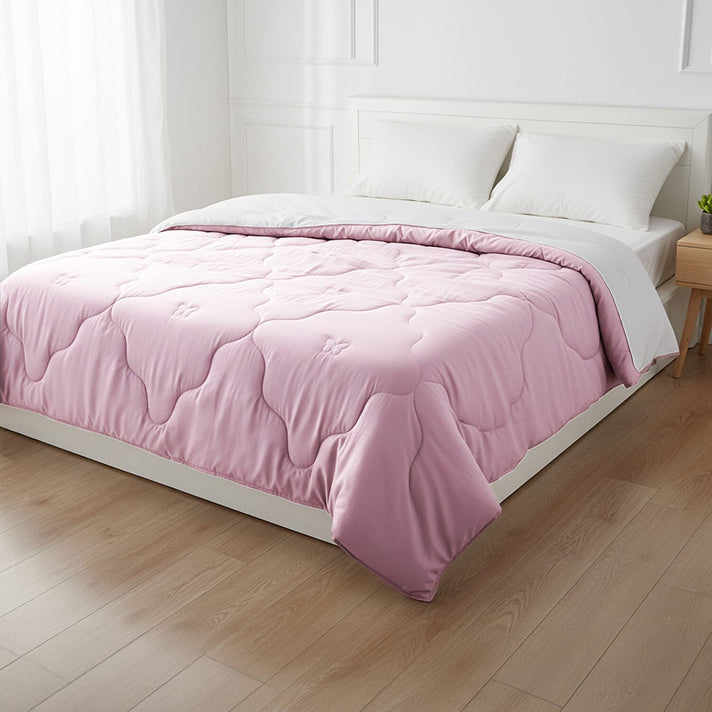 All Season 100% Mulberry Silk Filled Quilt With 100% Bamboo Cover (Size King, 225 x 220 cm) - Pink 8237354 1