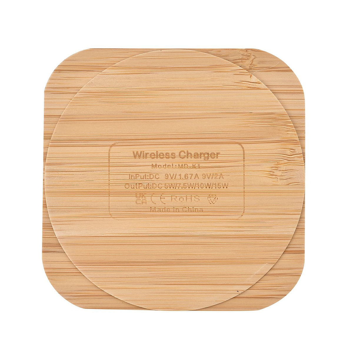 Bamboo Wireless Charger (15W) - Square 7318057 4