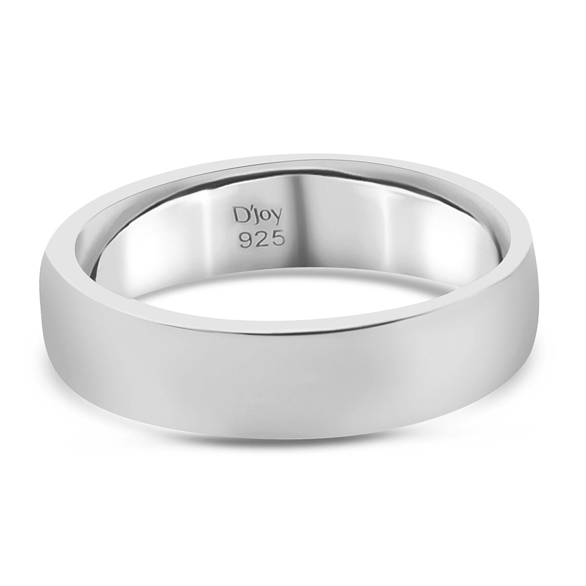 Wedding Band Ring in Platinum Plated Sterling SilverÂ  3698494 0