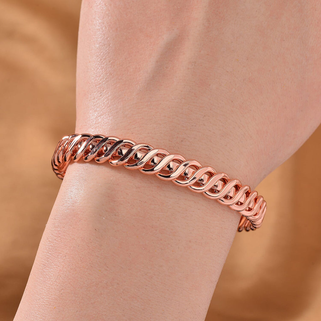 Designer Inspired Bangle with magnet in Rose Tone