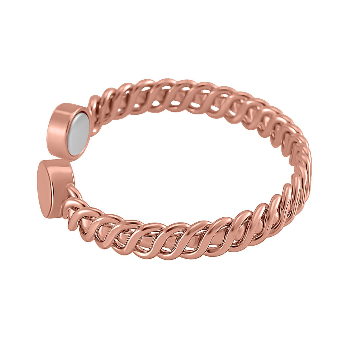 Designer Inspired Bangle With Magnet In Rose Tone 7800096 3