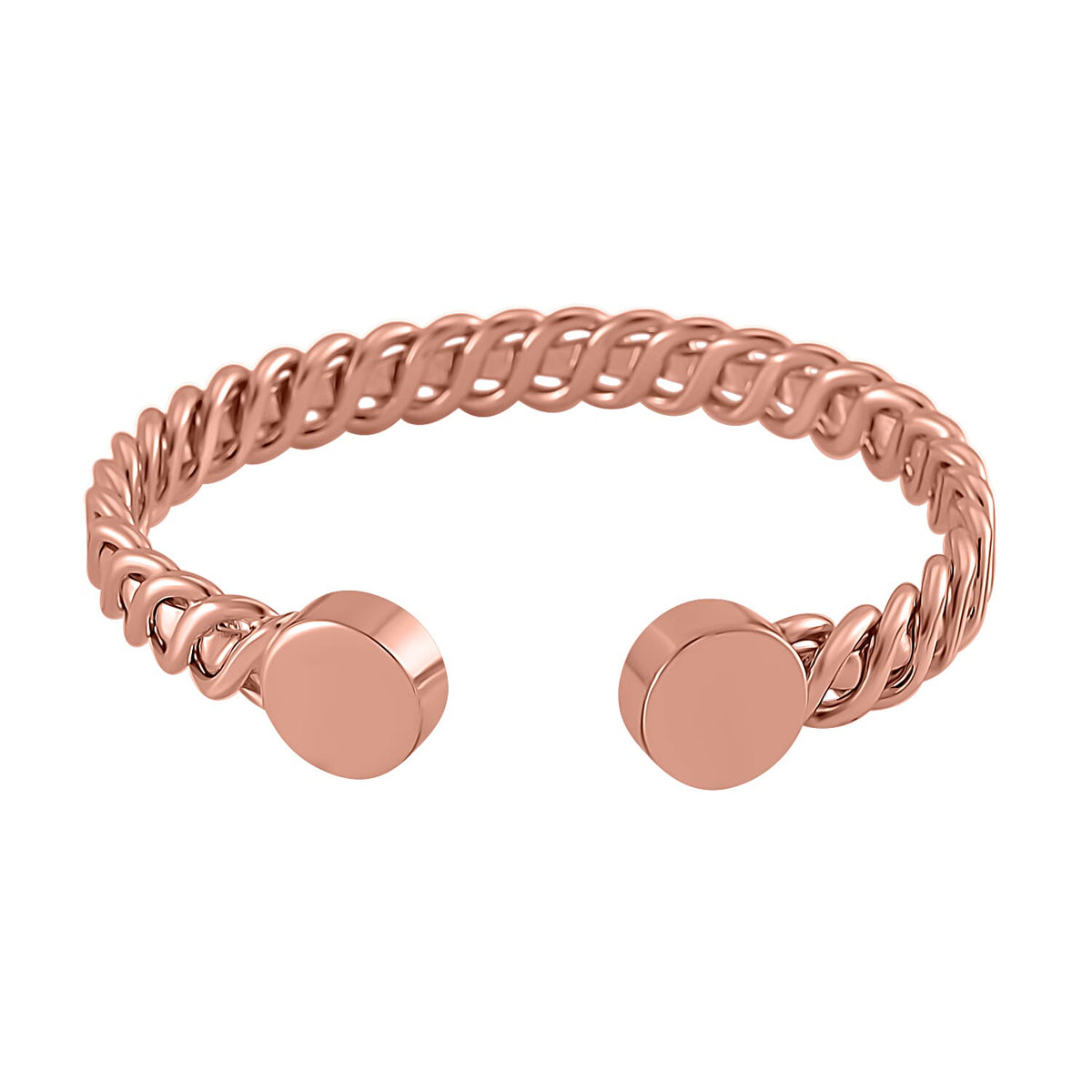 Designer Inspired Bangle With Magnet In Rose Tone 7800096 4