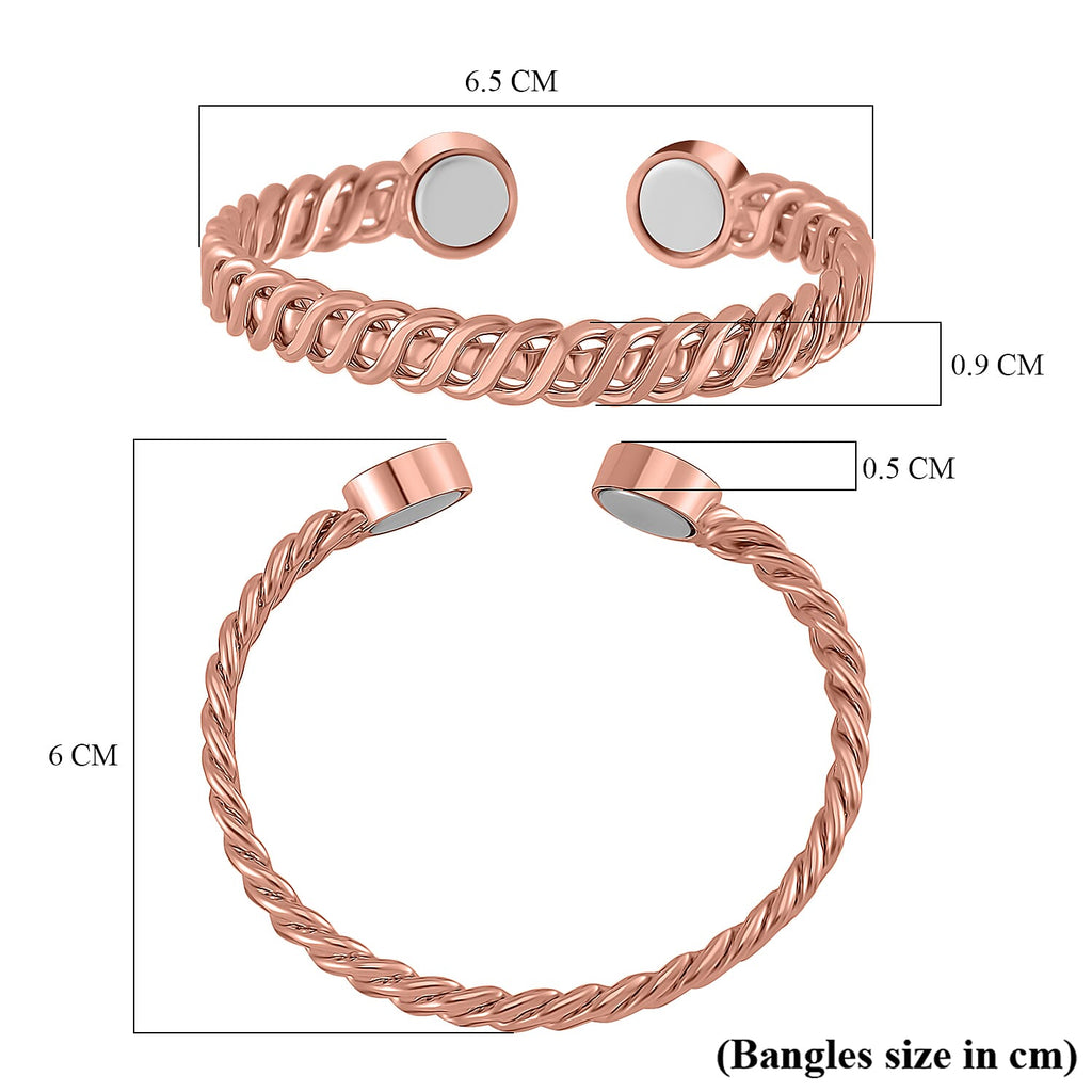 Designer Inspired Bangle with magnet in Rose Tone