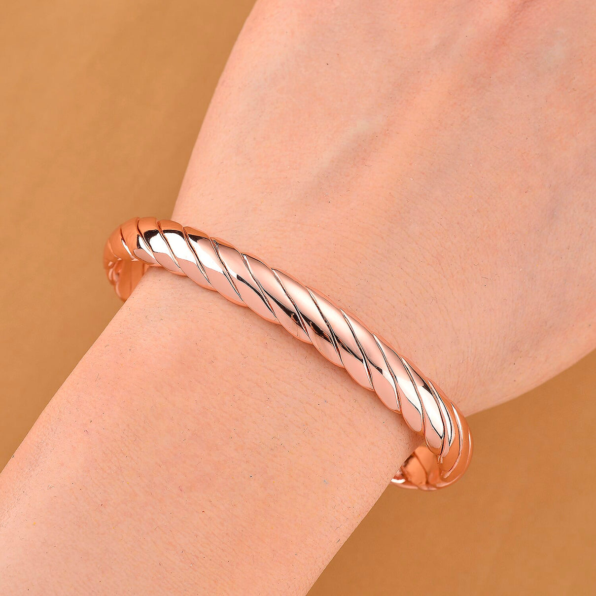 Magnetic Cuff Bangle (Size 7.5) in Rose Gold Tone 8196316 2