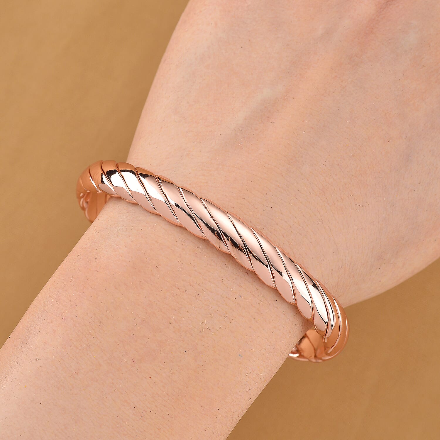 Magnetic Cuff Bangle (Size 7.5) in Rose Gold Tone 8196316 2