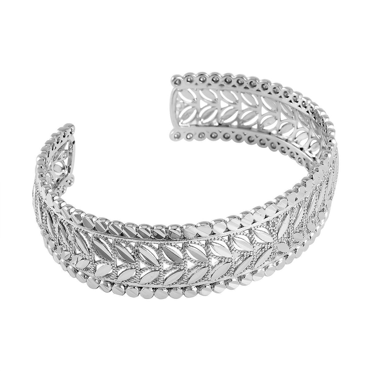 Designer Adjustable Bangle (Size 7) in Silver Tone 7550372 3