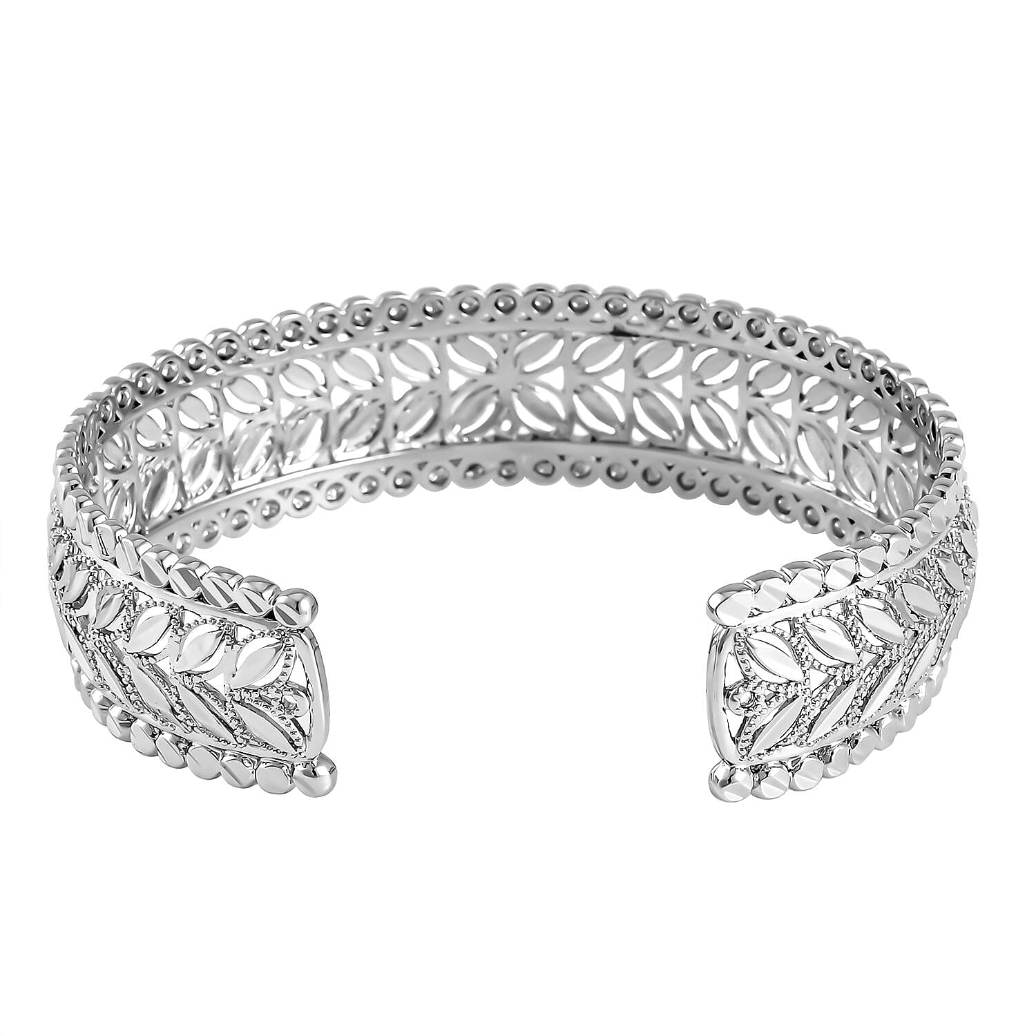 Designer Adjustable Bangle (Size 7) in Silver Tone 7550372 4