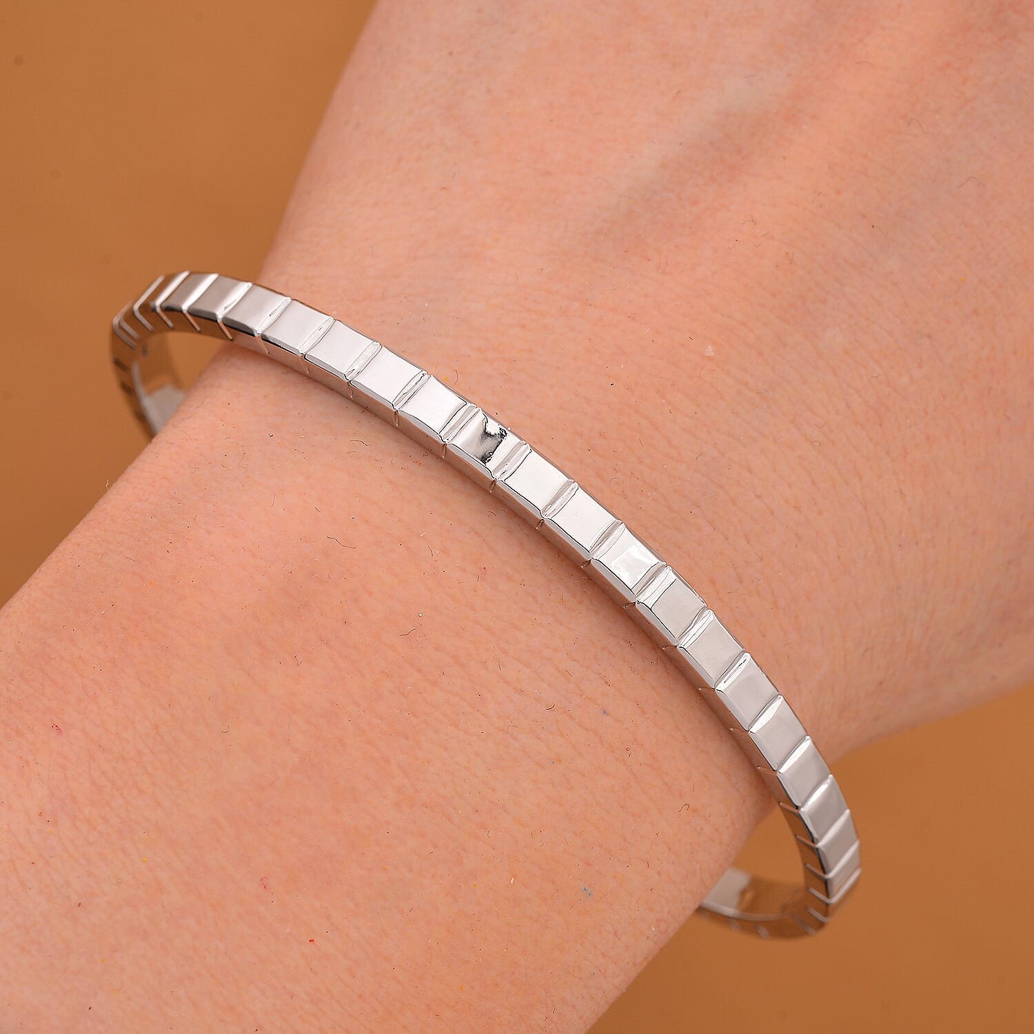 White Tone Bangle (Size - 7.5) 8016015 2