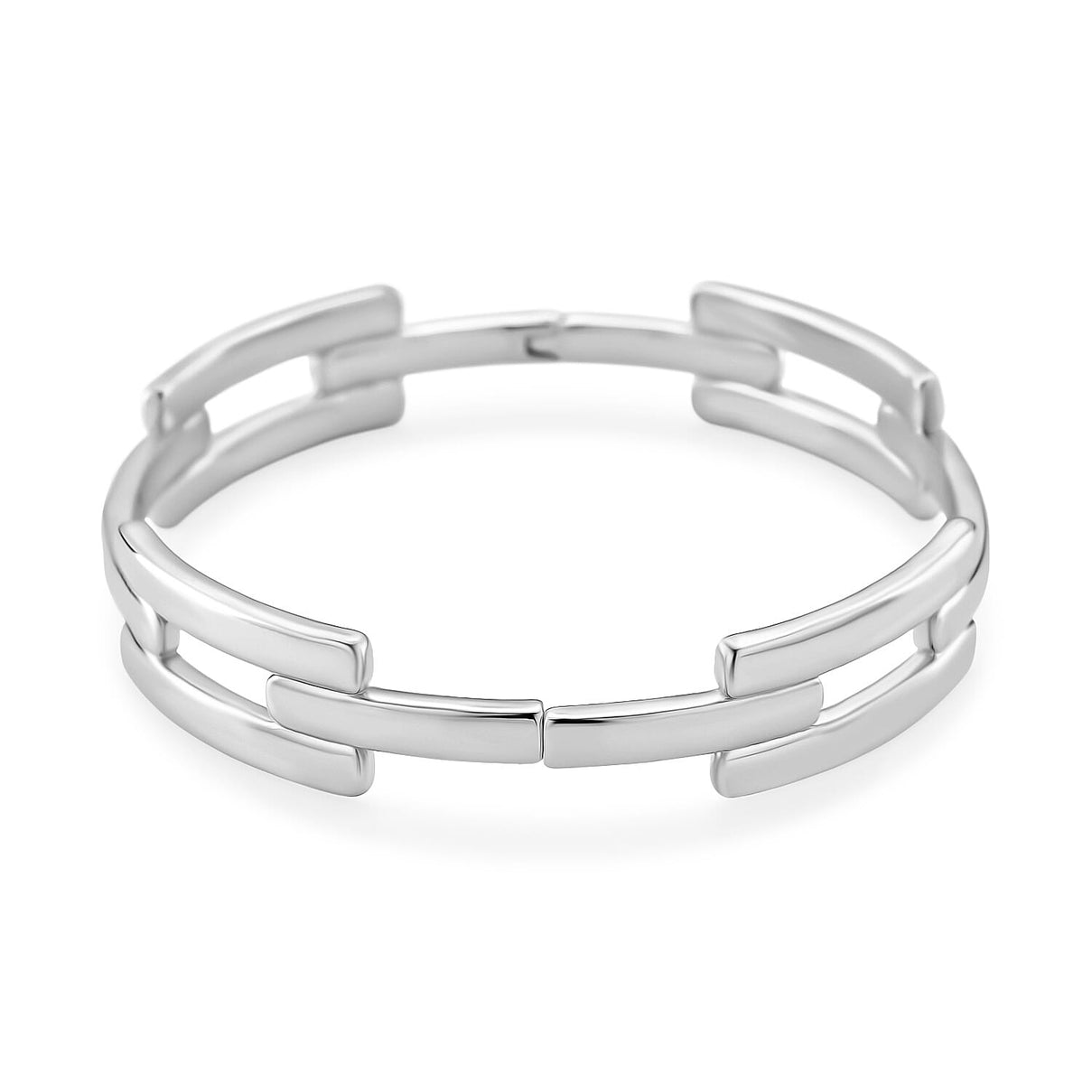 Designer Inspired  Silver Tone Bangle (Size - 7.5) 8180448 3