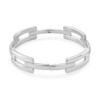 Designer Inspired  Silver Tone Bangle (Size - 7.5)