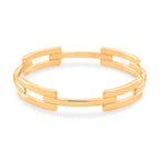 Designer Inspired Yellow Gold Tone Plated Bangle (Size - 7.5)
