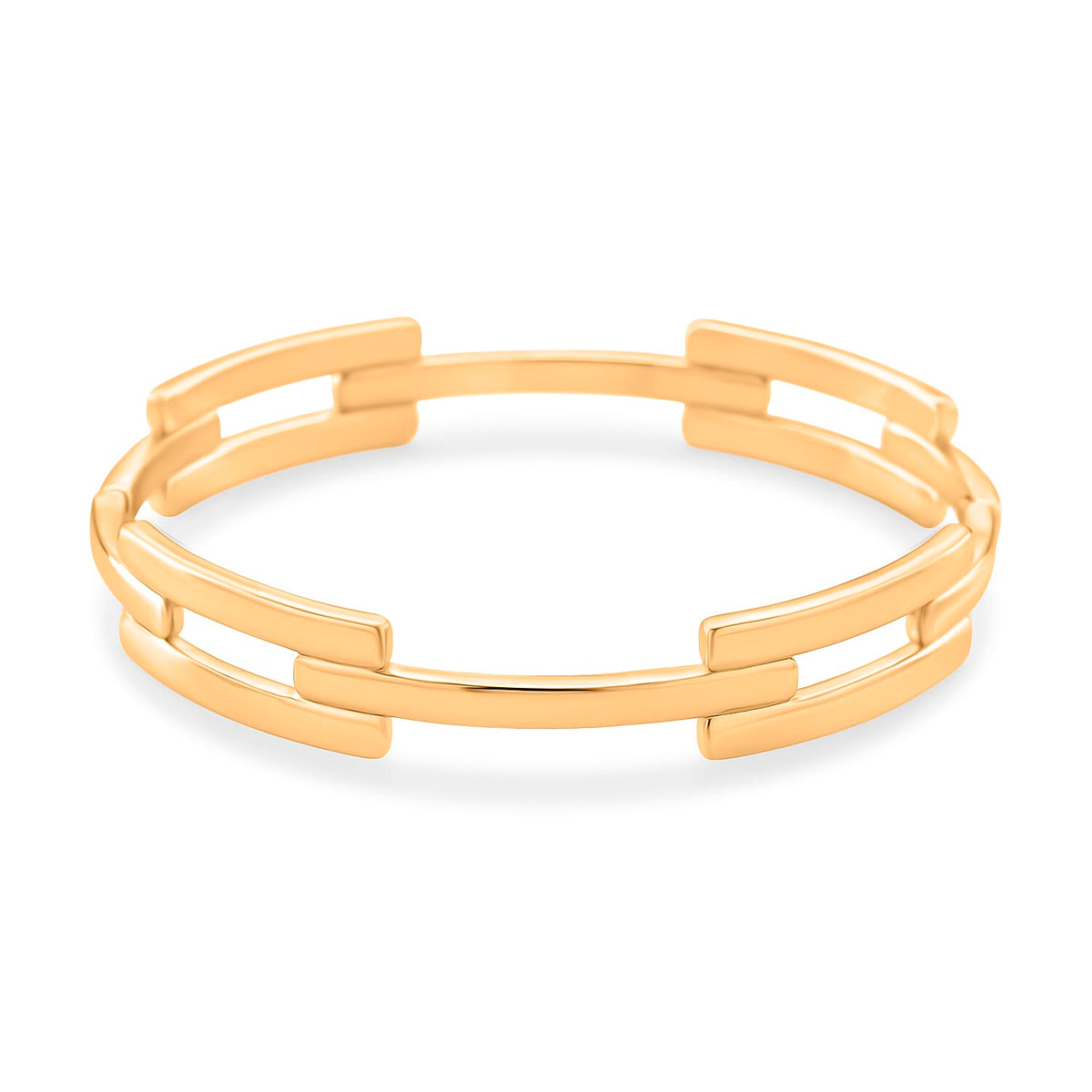 Designer Inspired Yellow Gold Tone Plated Bangle (Size - 7.5) 8180450 0
